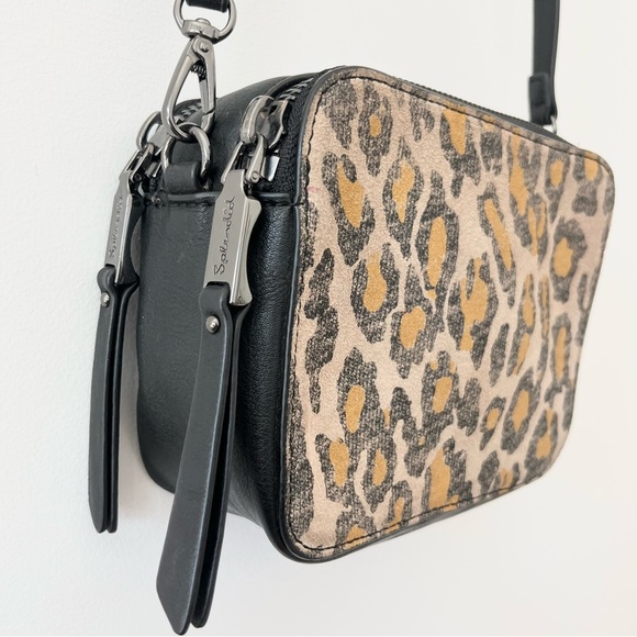 Splendid Cheetah Leopard Print Crossbody Two Compartment Purse Cute Barely Used - Picture 5 of 11
